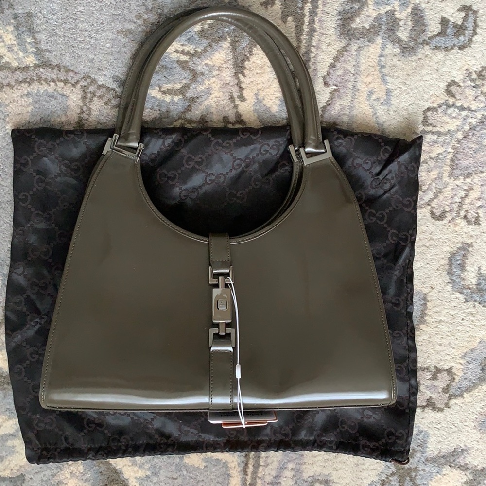 Gucci Jackie Khaki Green Vintage Shoulder Bag